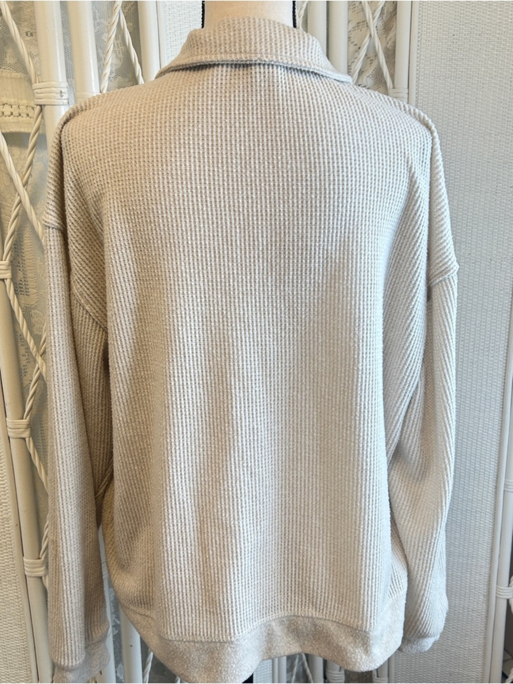 Better / Together Set Pants and Top Lounge Wear Cream Knit Women's size Large - Picture 9 of 14